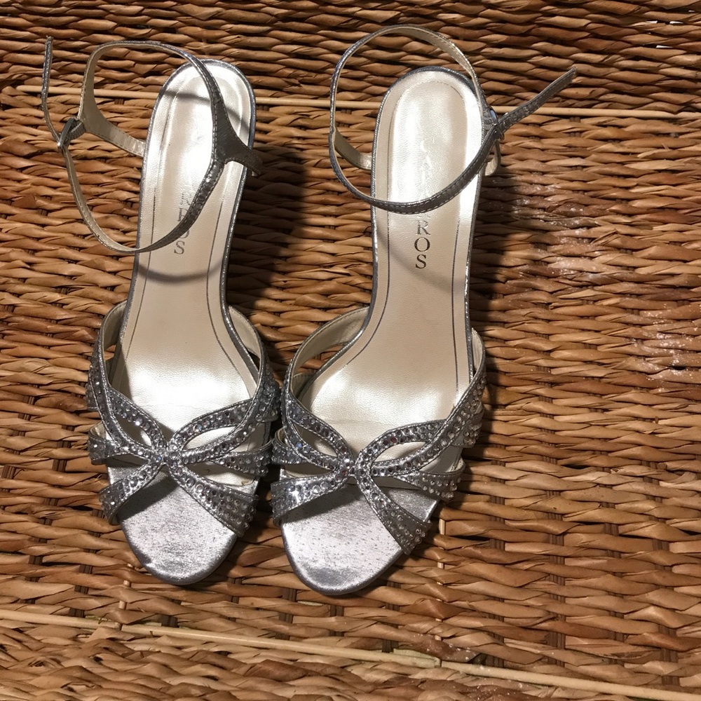 Caparros Silver sandals 2.5" heels